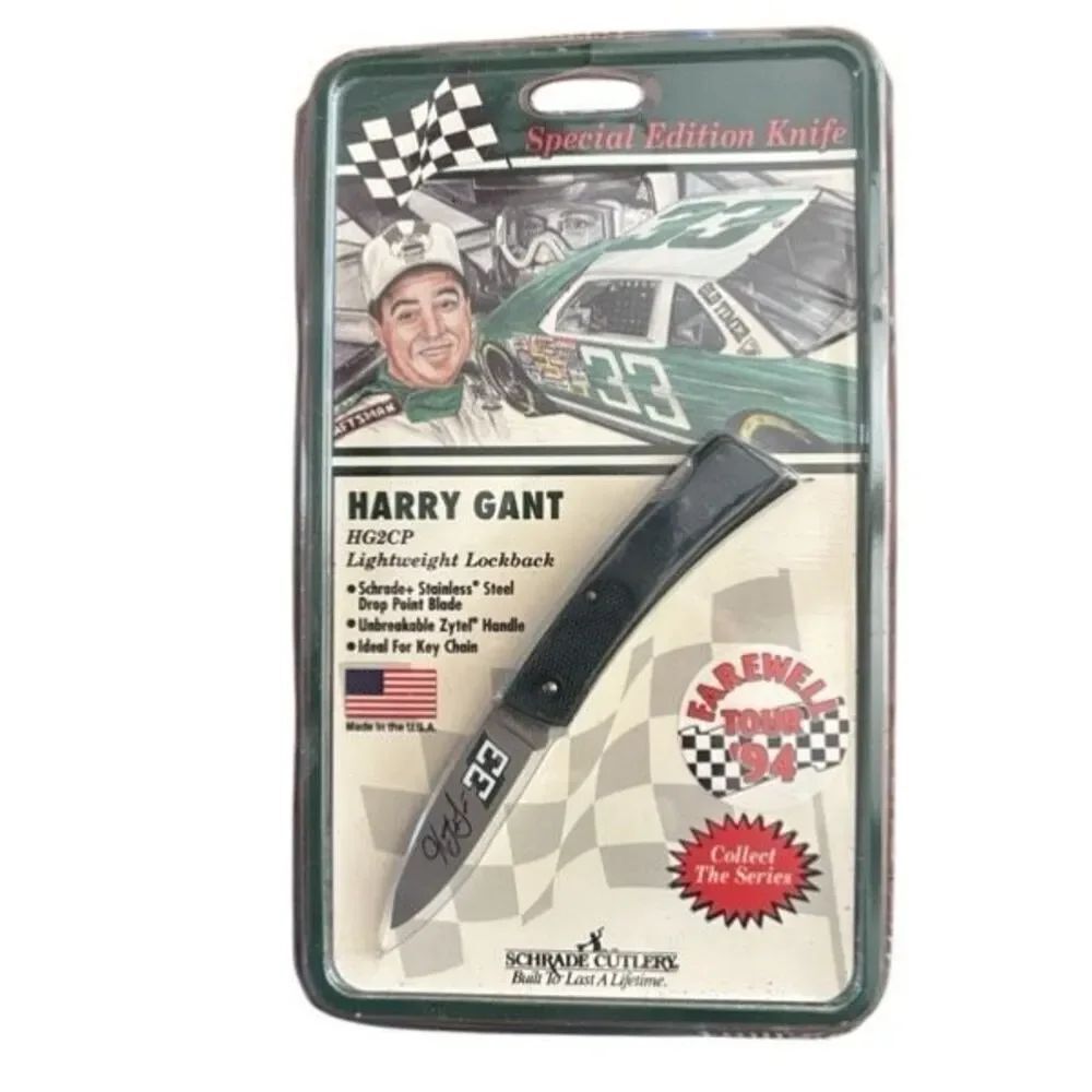 Schrade Cuttlery Harry Gant HG2CP NASCAR Special Edition Knife *New*